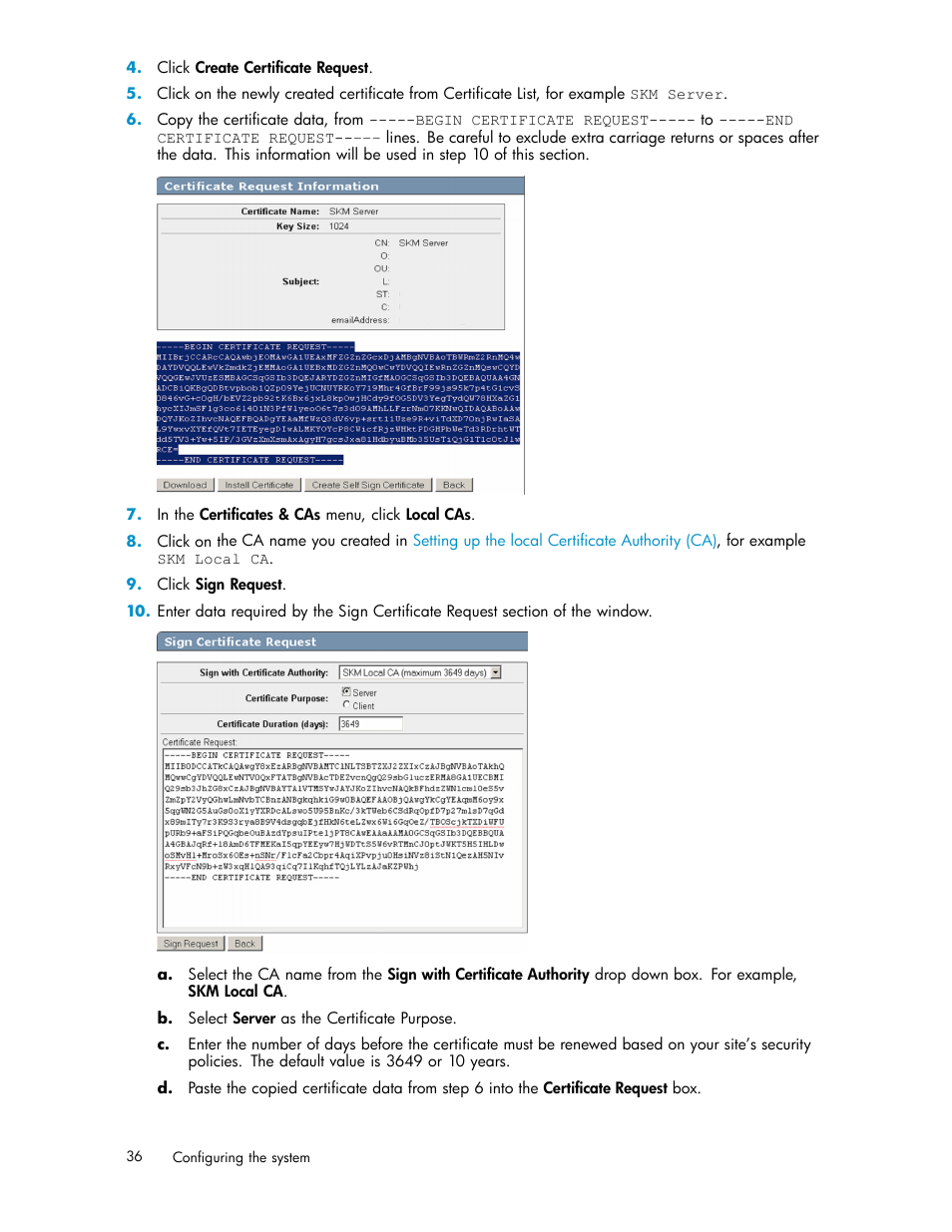 Establishing a cluster | HP Secure Key Manager User Manual | Page 36 / 327