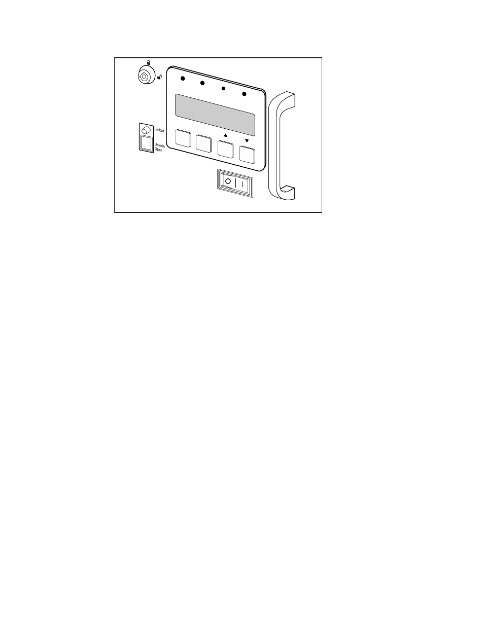 Data unit, Pushbuttons, Power switch | Operation 2-7 | HP Compaq StorageWorks TL881 DLT Mini-Library User Manual | Page 33 / 200