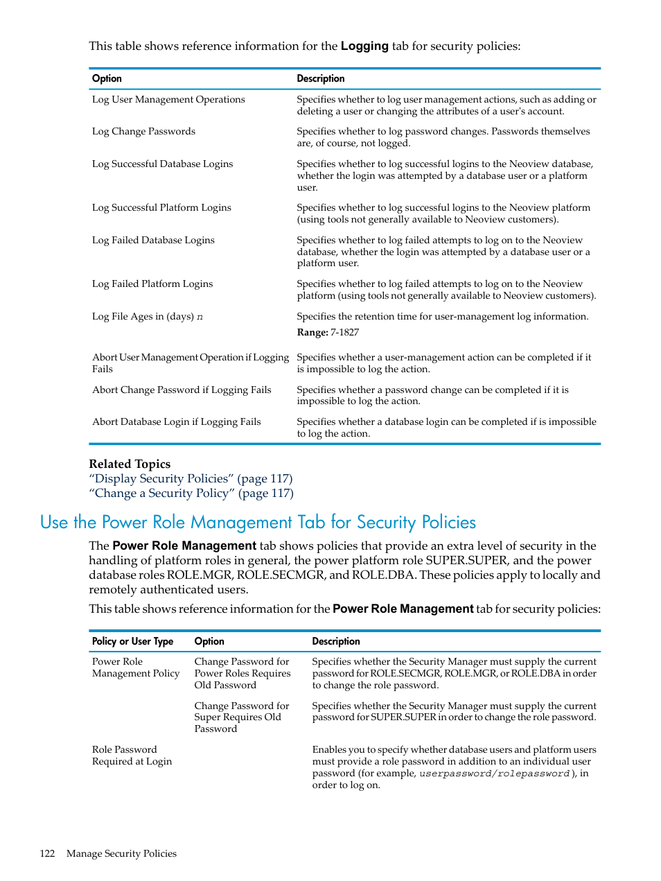 HP Neoview Release 2.5 Software User Manual | Page 122 / 284