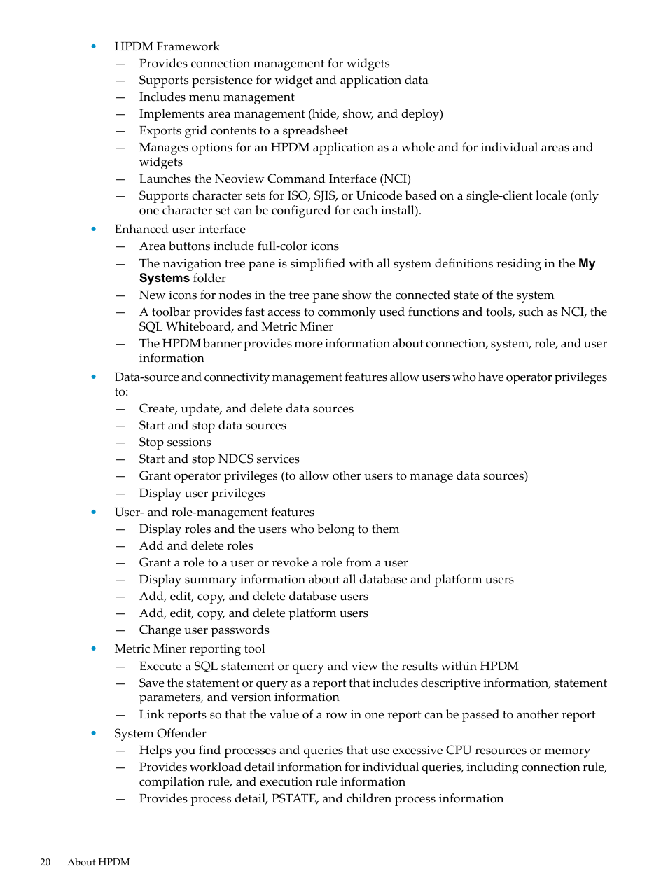 HP Neoview Release 2.5 Software User Manual | Page 20 / 284