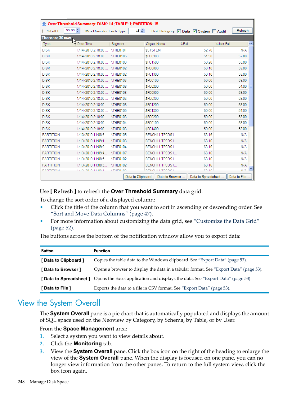 View the system overall | HP Neoview Release 2.5 Software User Manual | Page 248 / 284