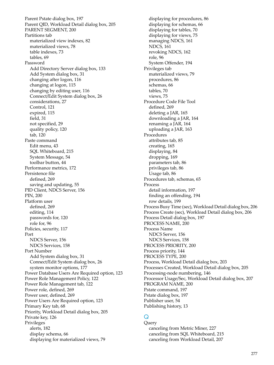 HP Neoview Release 2.5 Software User Manual | Page 277 / 284