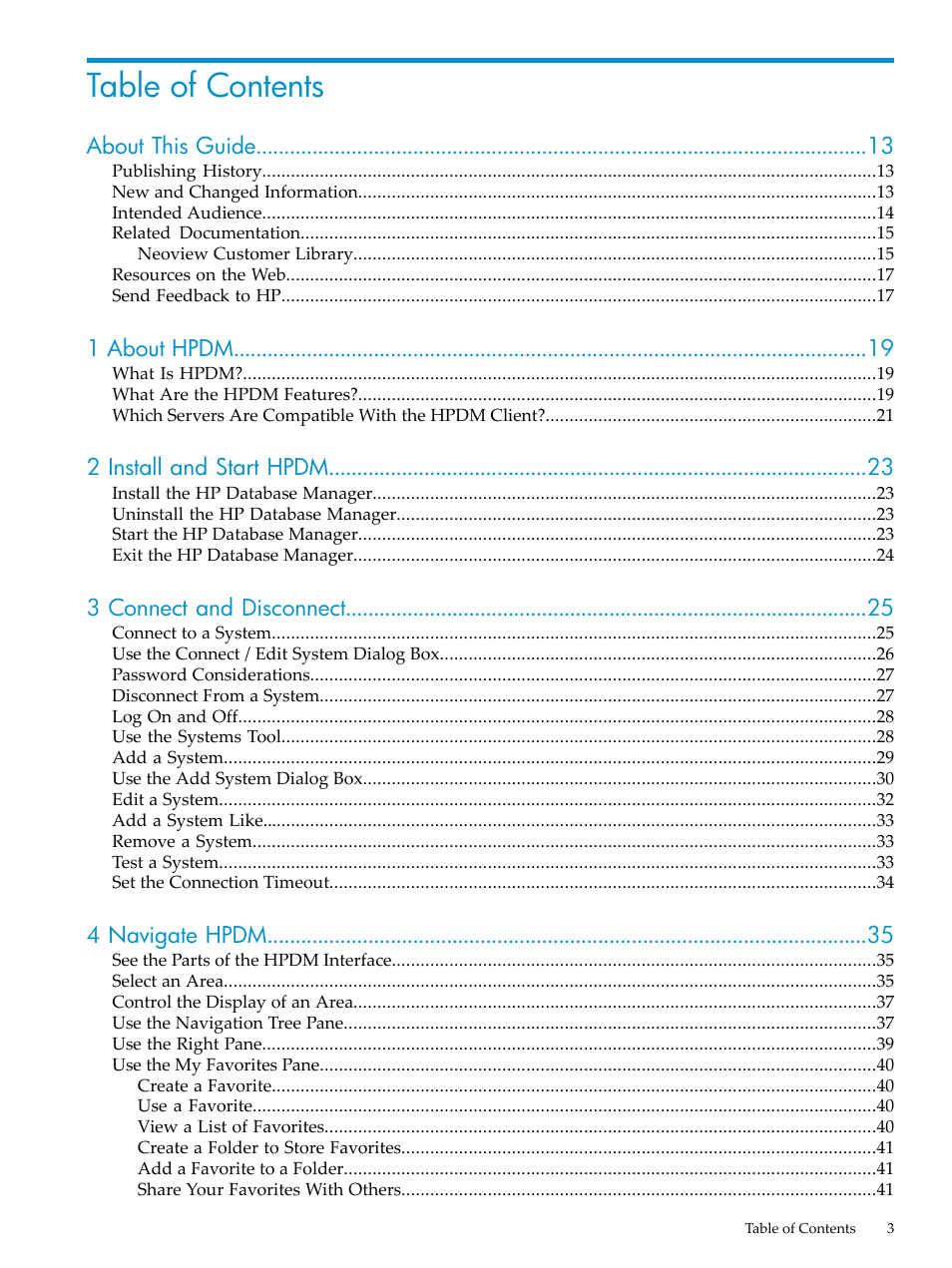 HP Neoview Release 2.5 Software User Manual | Page 3 / 284