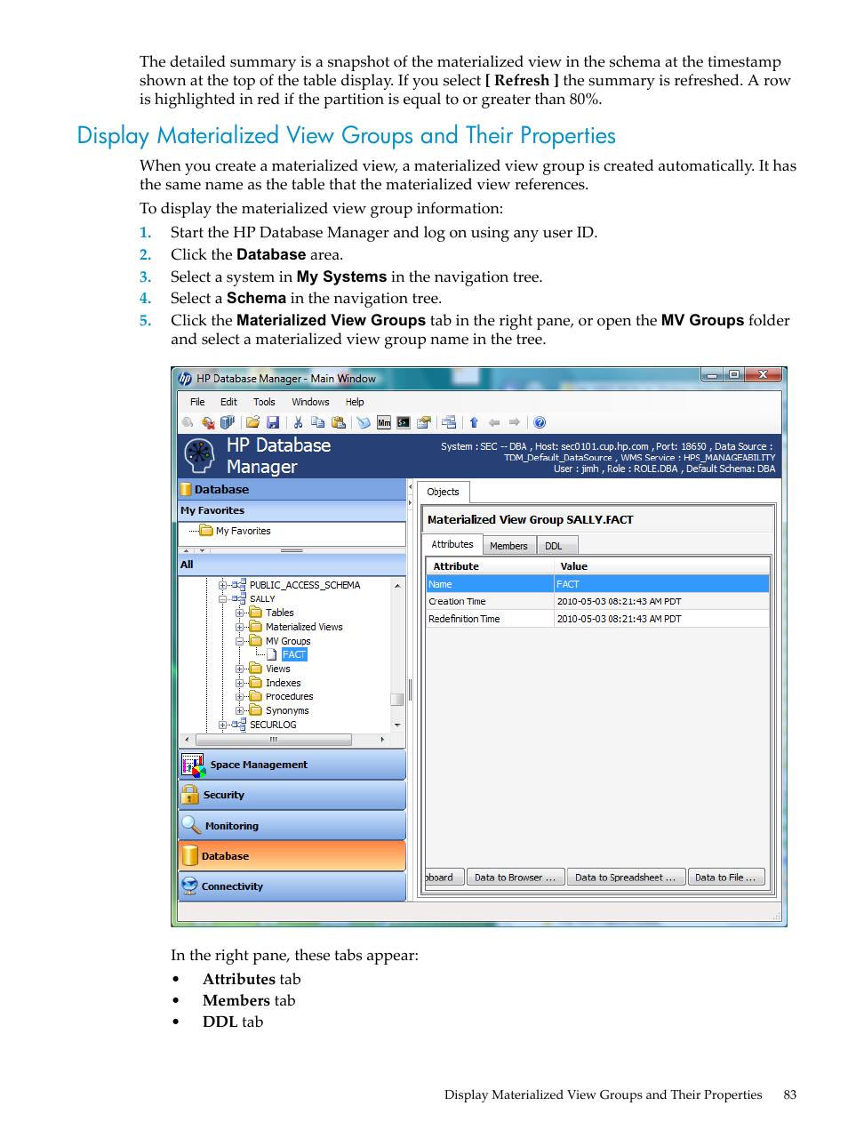 HP Neoview Release 2.5 Software User Manual | Page 83 / 284