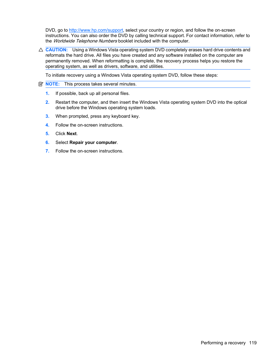 HP EliteBook 8740w Mobile Workstation User Manual | Page 131 / 152