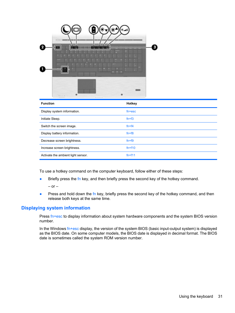 Displaying system information | HP EliteBook 8740w Mobile Workstation User Manual | Page 43 / 152