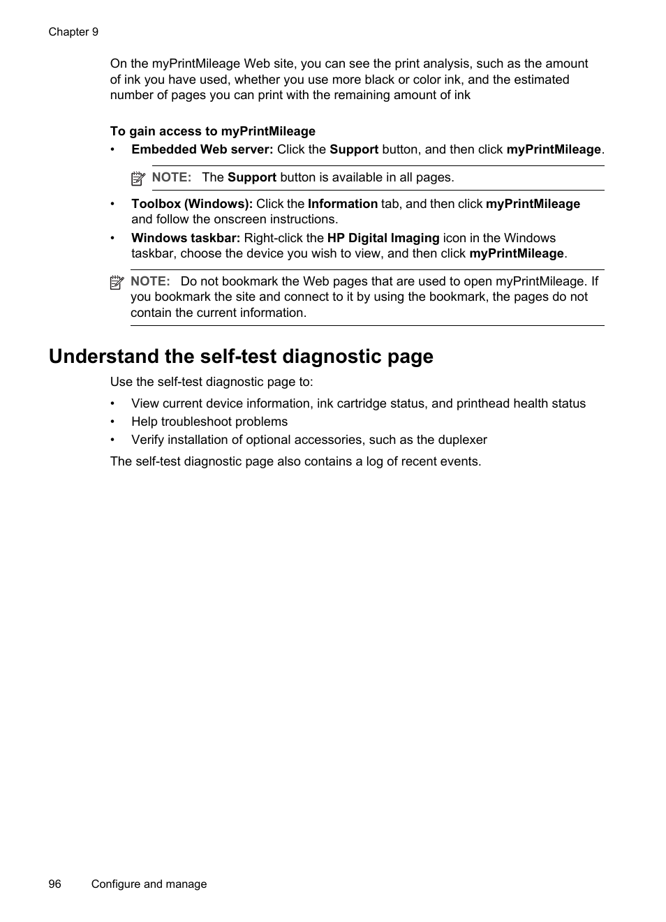 Understand the self-test, Understand the self-test diagnostic page | HP Officejet Pro L7380 All-in-One Printer User Manual | Page 100 / 245