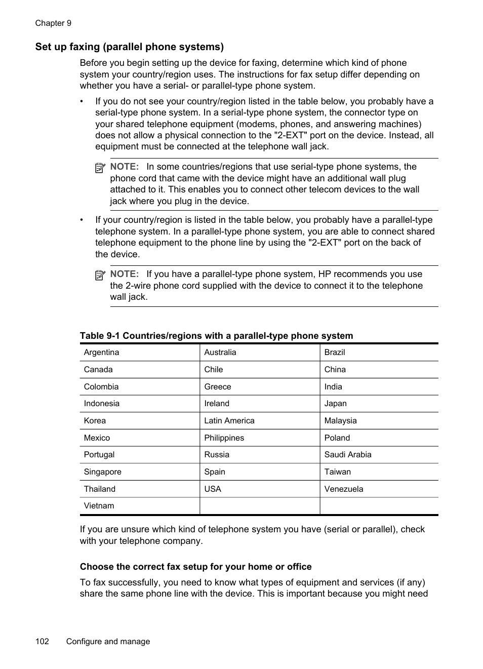 Set up faxing (parallel phone systems) | HP Officejet Pro L7380 All-in-One Printer User Manual | Page 106 / 245
