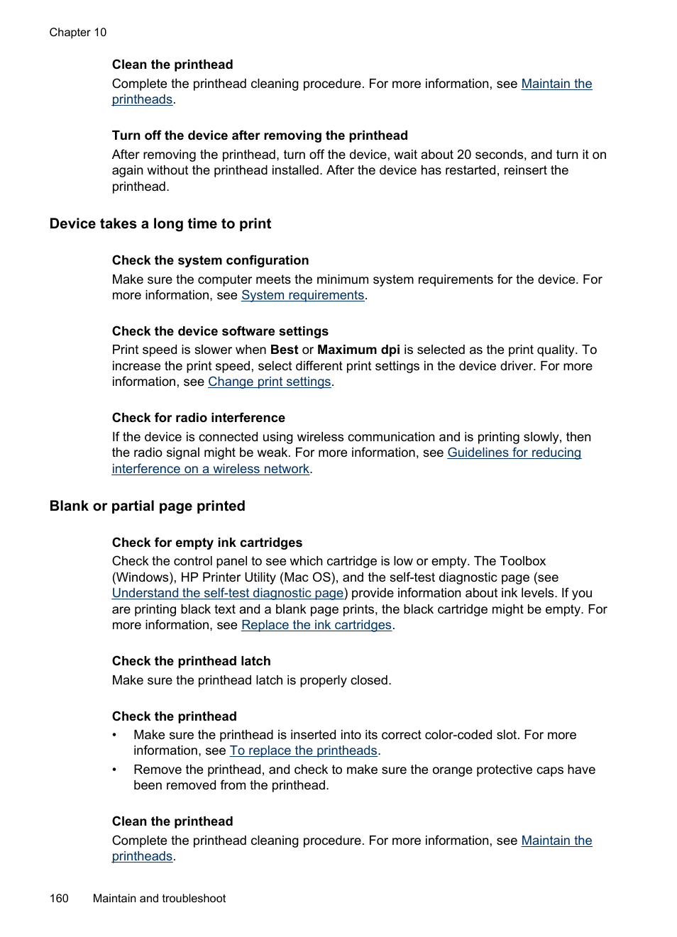 Device takes a long time to print | HP Officejet Pro L7380 All-in-One Printer User Manual | Page 164 / 245