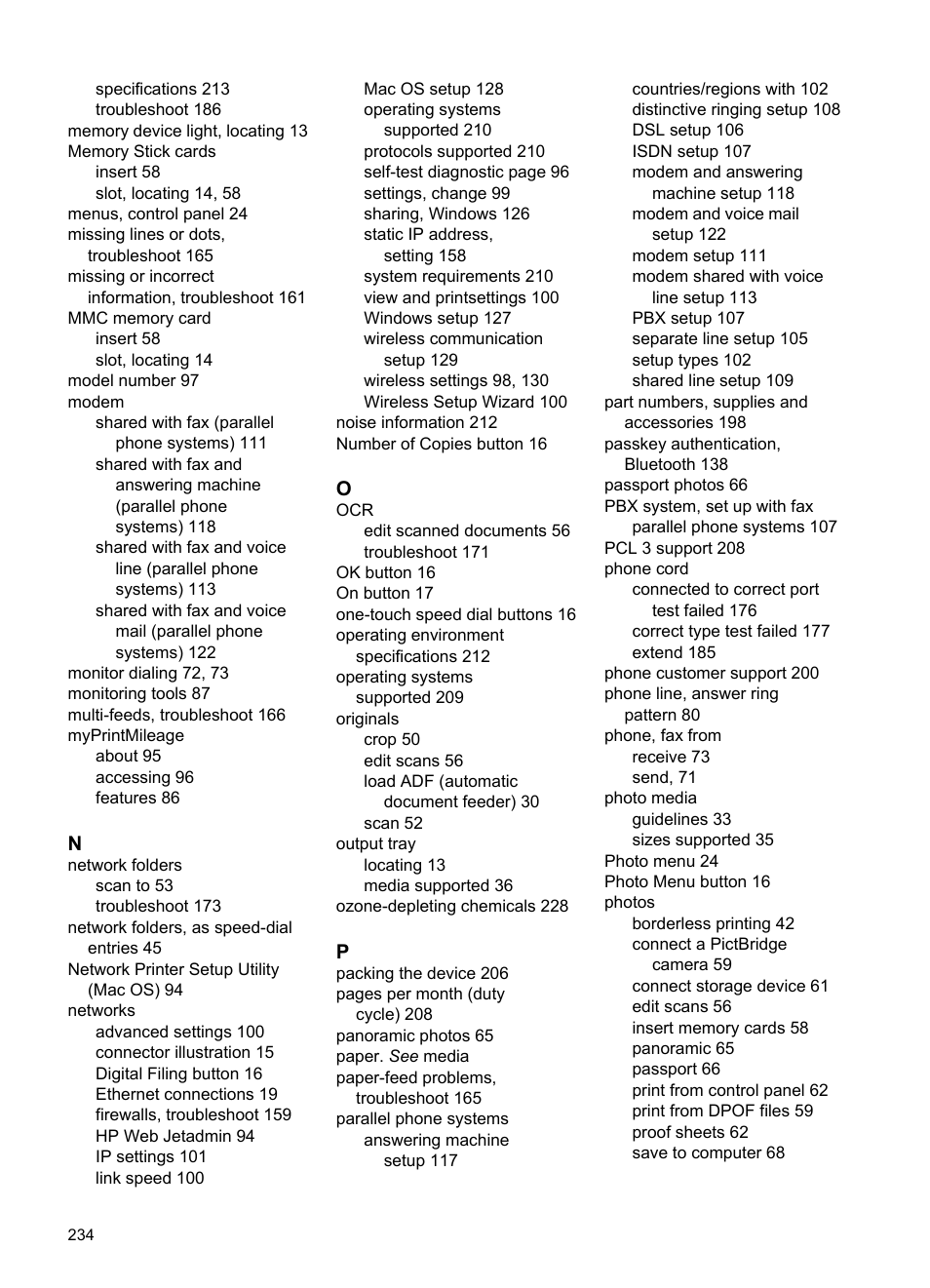 HP Officejet Pro L7380 All-in-One Printer User Manual | Page 238 / 245