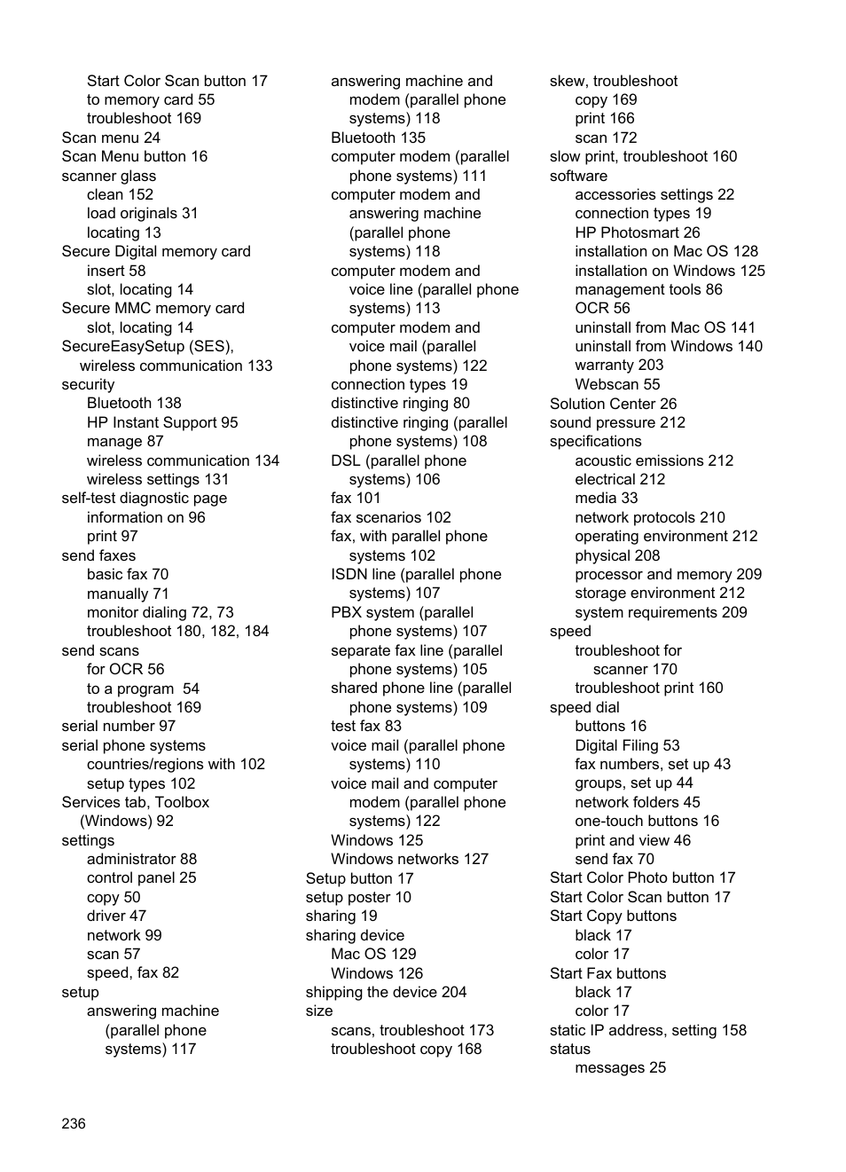 HP Officejet Pro L7380 All-in-One Printer User Manual | Page 240 / 245