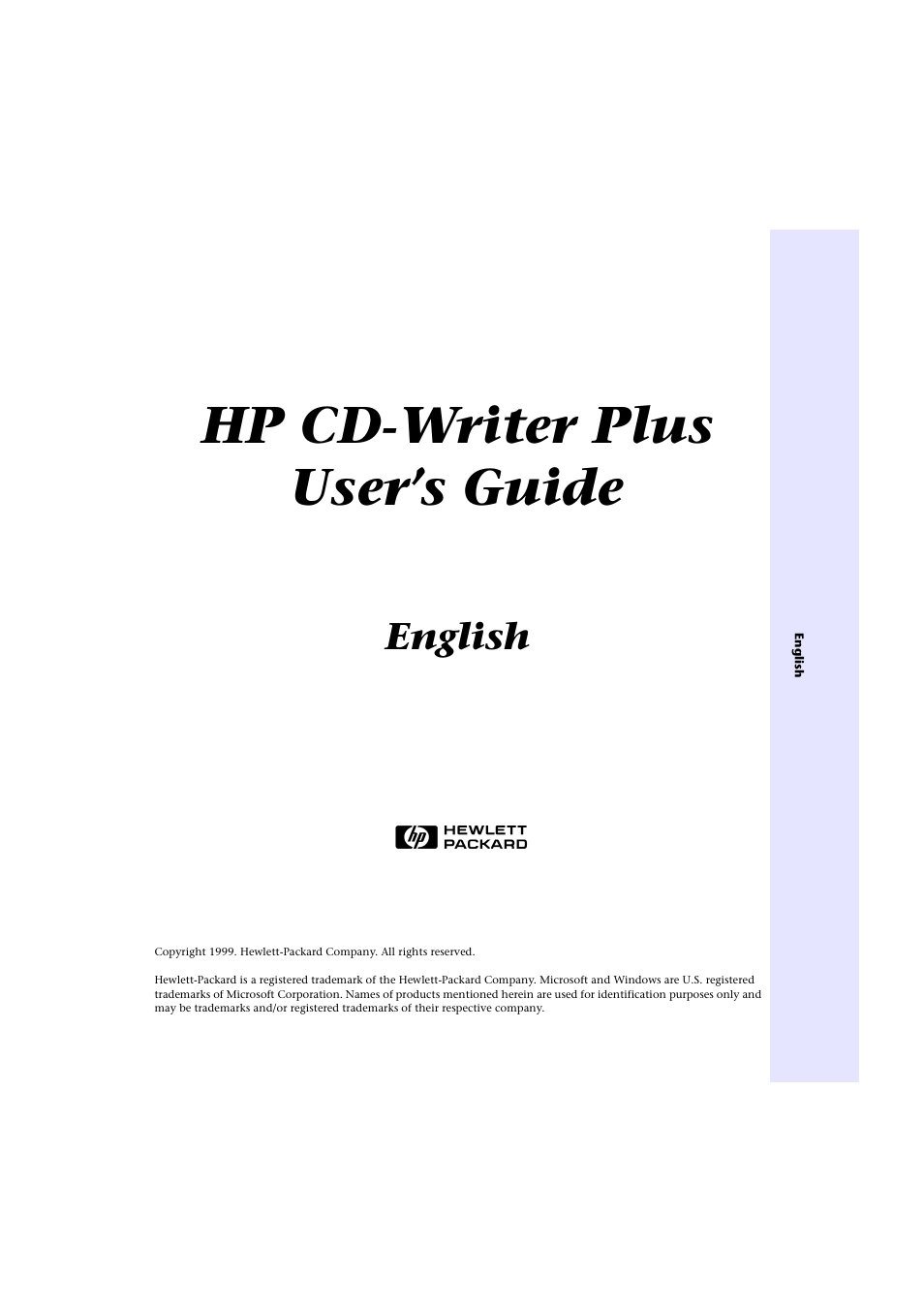 HP CD-Writer Plus External 9200e Drive User Manual | 38 pages