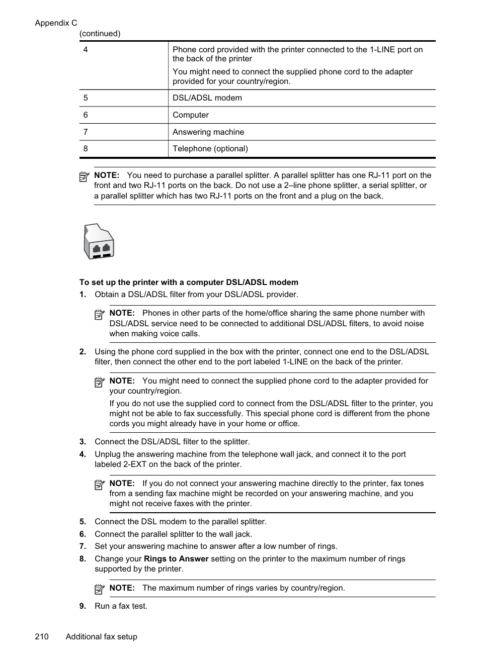 HP Officejet Pro 8500A User Manual | Page 214 / 246