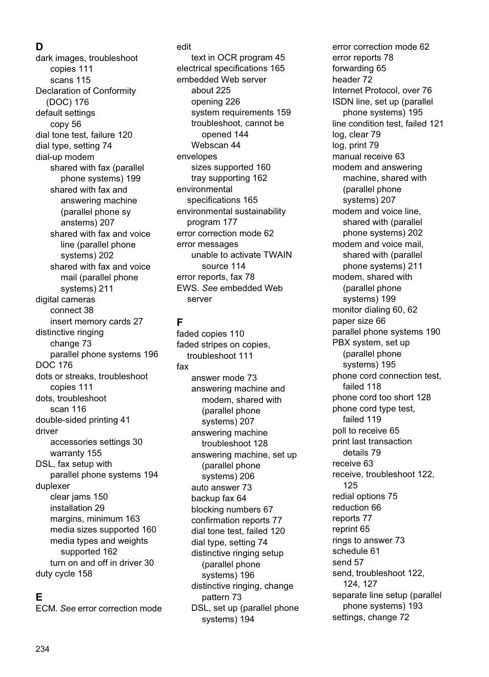 HP Officejet Pro 8500A User Manual | Page 238 / 246