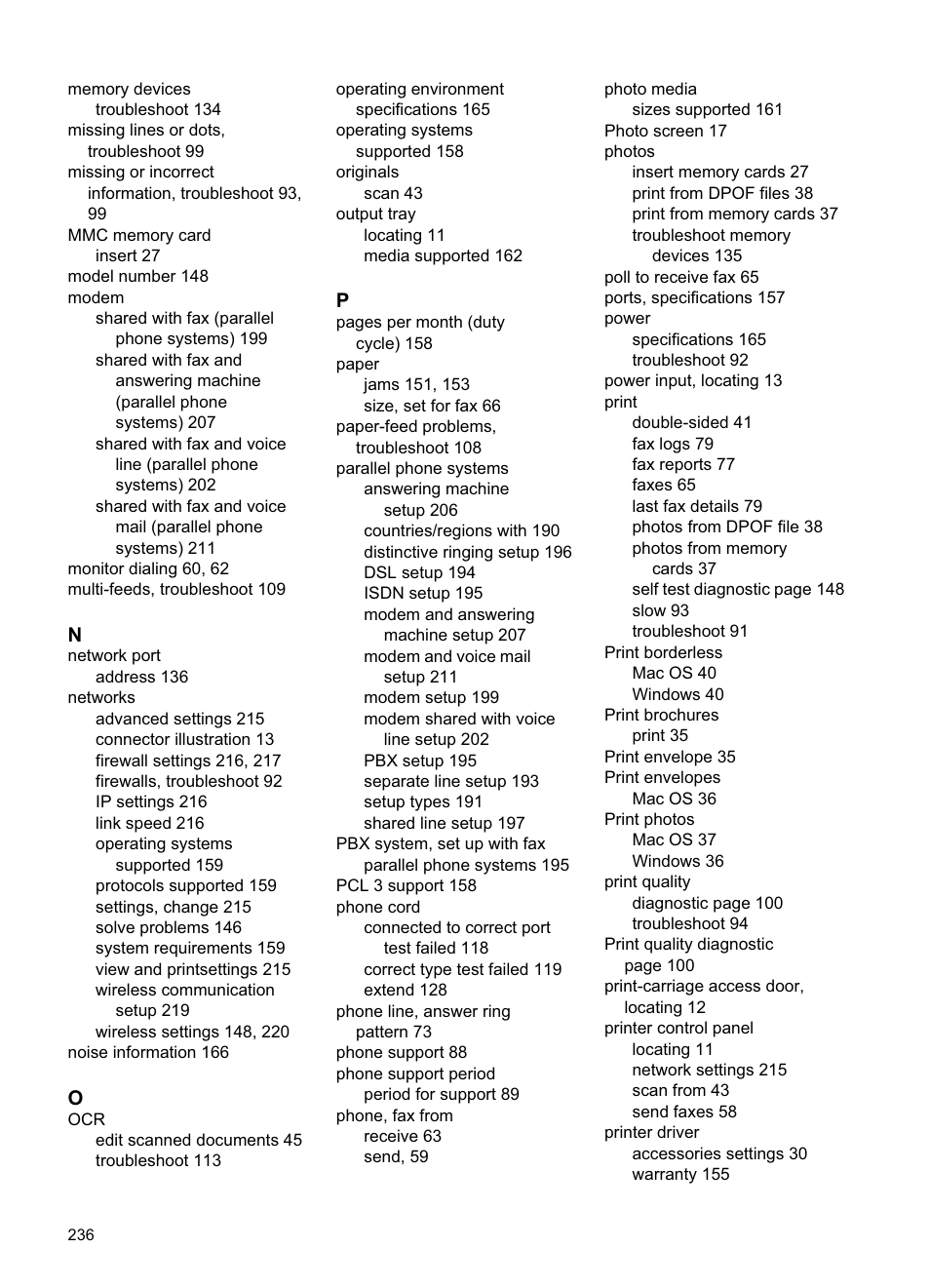 HP Officejet Pro 8500A User Manual | Page 240 / 246