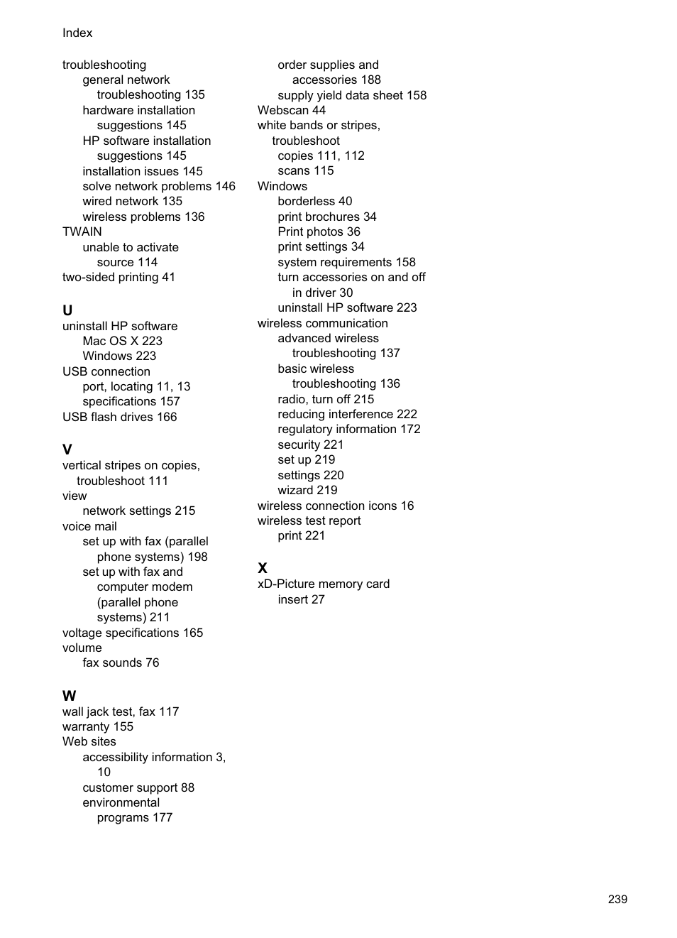 HP Officejet Pro 8500A User Manual | Page 243 / 246