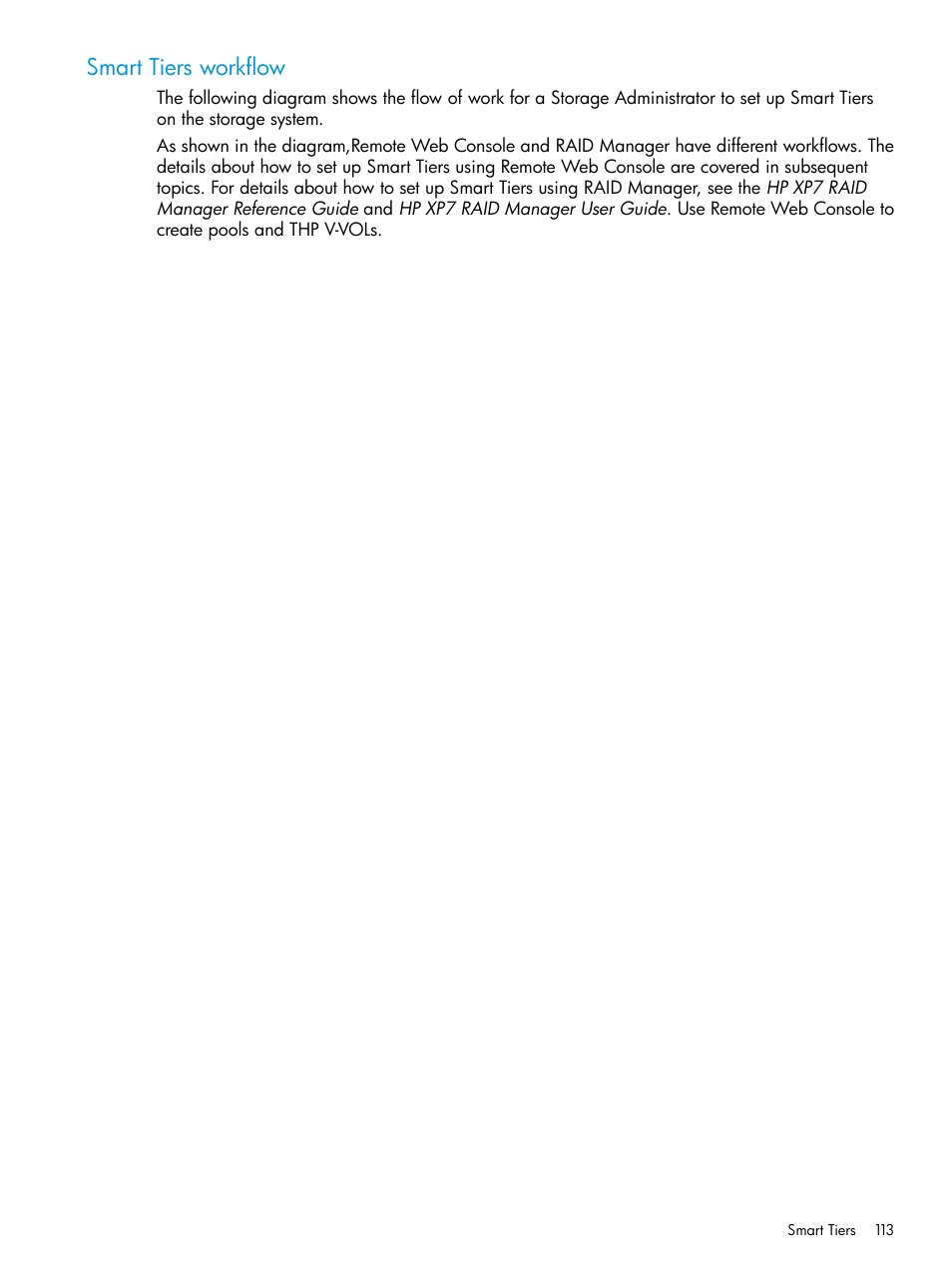 Smart tiers workflow | HP XP Racks User Manual | Page 113 / 486