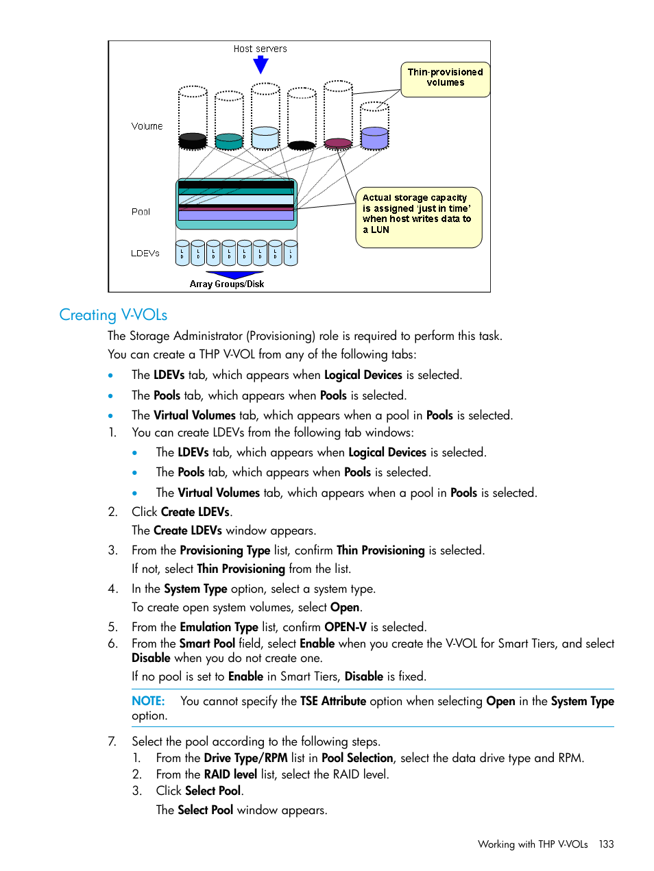 Creating v-vols | HP XP Racks User Manual | Page 133 / 486