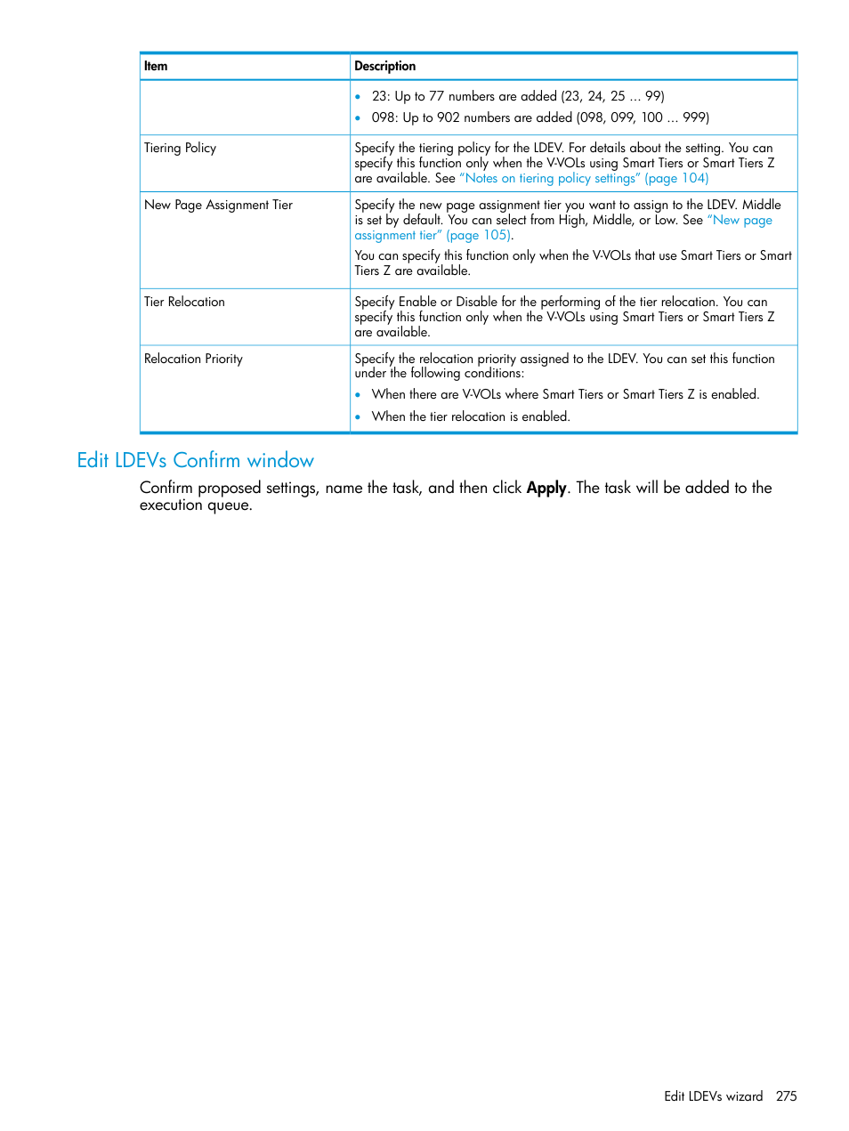 Edit ldevs confirm window | HP XP Racks User Manual | Page 275 / 486