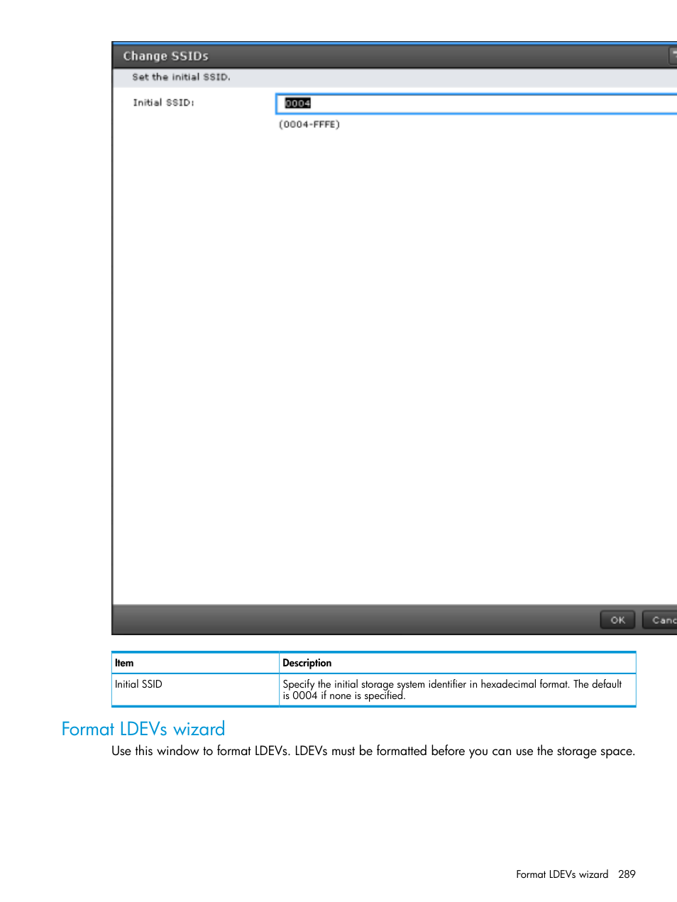 Format ldevs wizard | HP XP Racks User Manual | Page 289 / 486