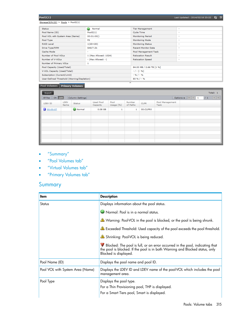 Summary | HP XP Racks User Manual | Page 315 / 486