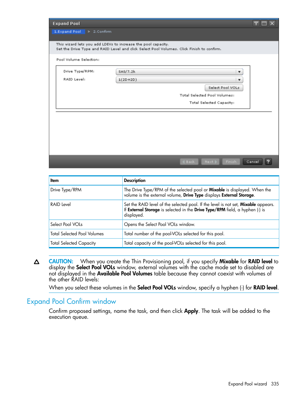 Expand pool confirm window | HP XP Racks User Manual | Page 335 / 486