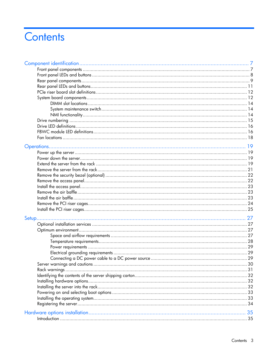 HP ProLiant DL388e Gen8 Server User Manual | Page 3 / 136