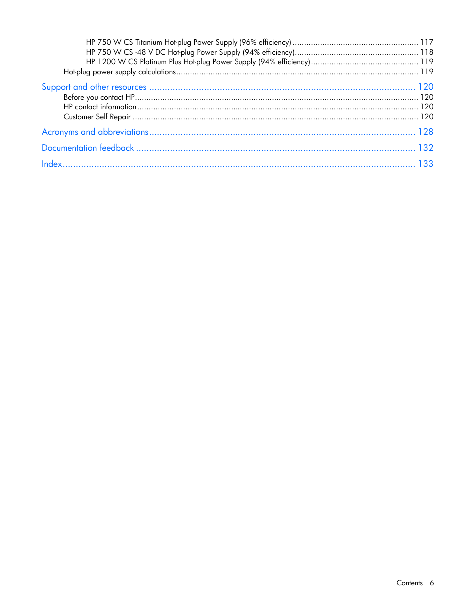 HP ProLiant DL388e Gen8 Server User Manual | Page 6 / 136