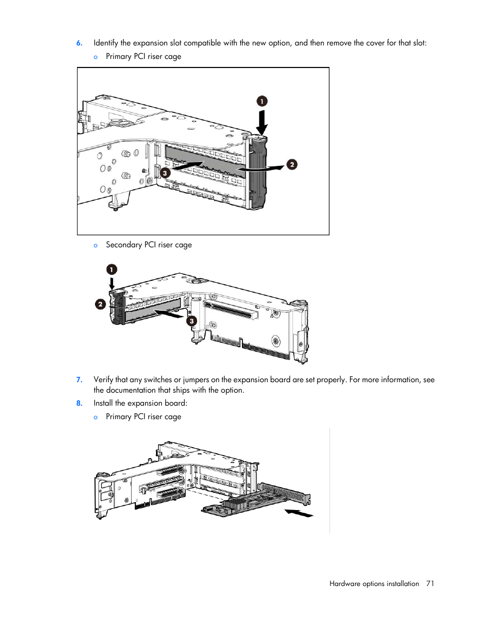 HP ProLiant DL388e Gen8 Server User Manual | Page 71 / 136