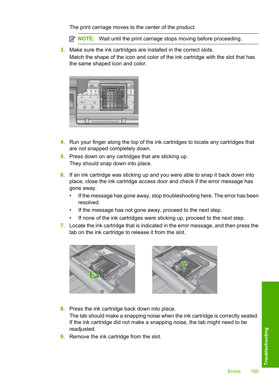 HP Photosmart D7560 Printer User Manual | Page 188 / 237