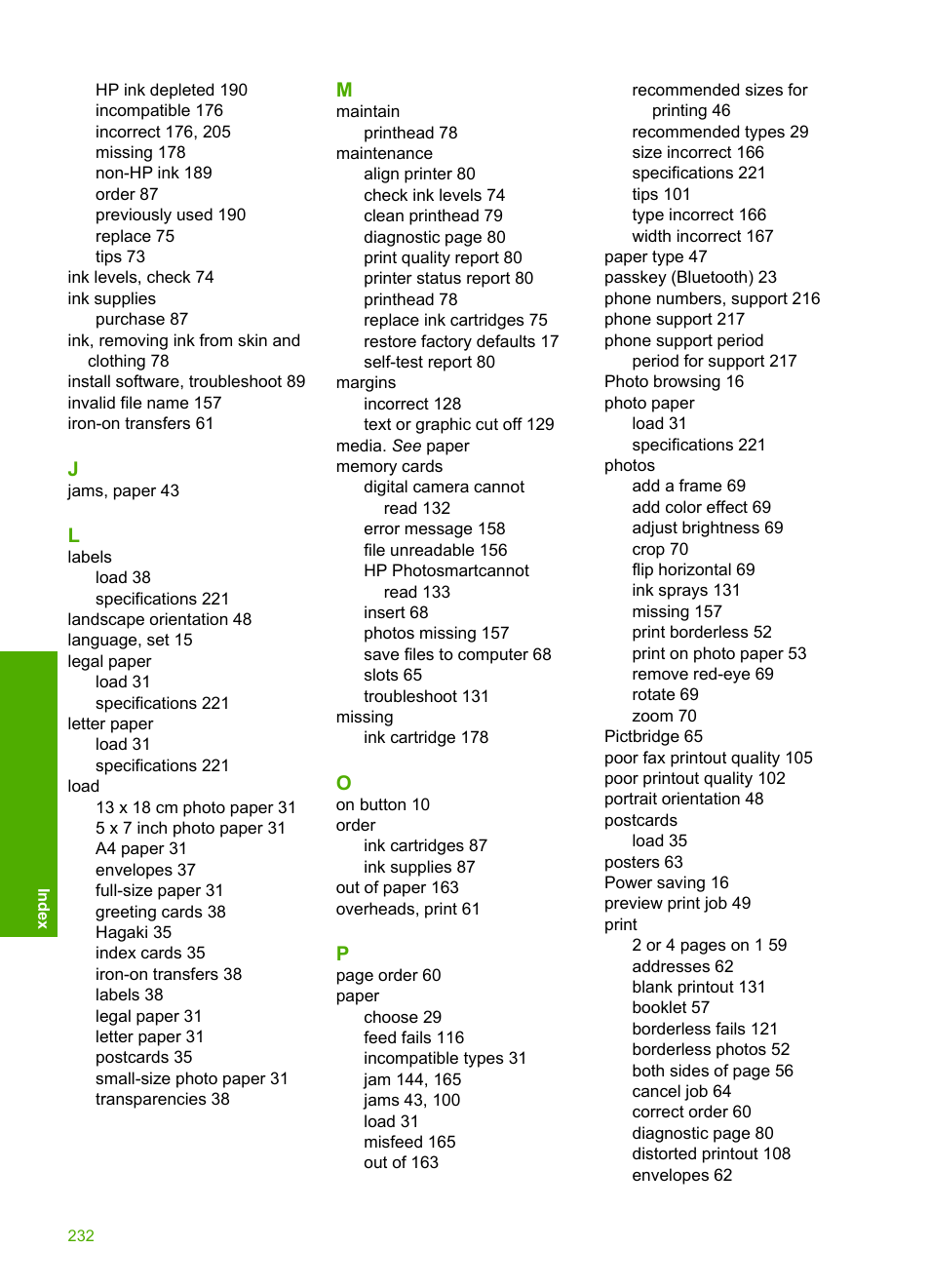 HP Photosmart D7560 Printer User Manual | Page 235 / 237