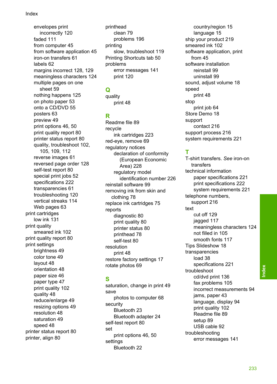 HP Photosmart D7560 Printer User Manual | Page 236 / 237