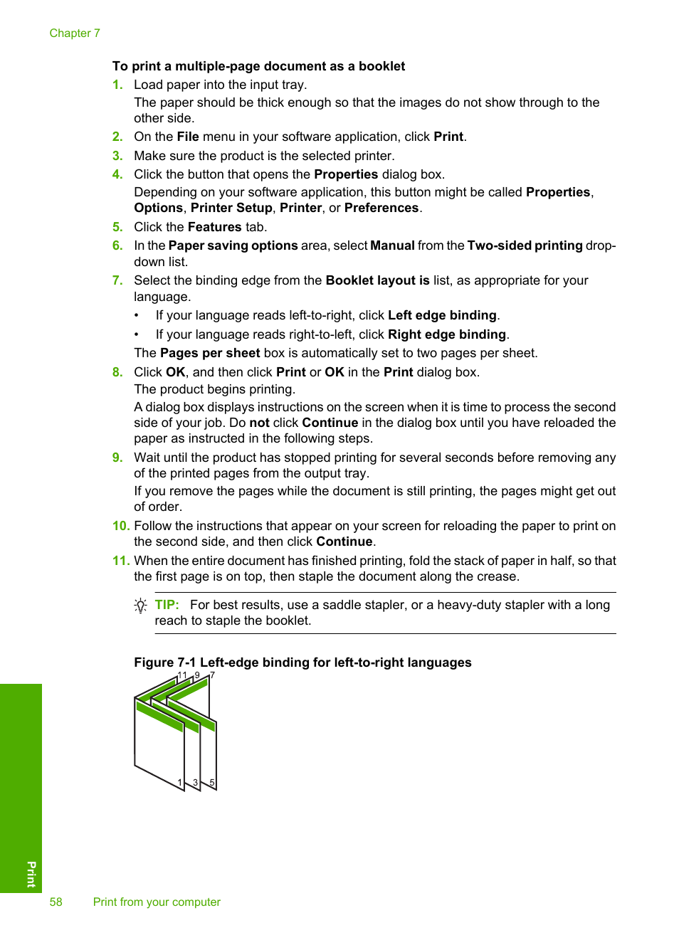 HP Photosmart D7560 Printer User Manual | Page 61 / 237