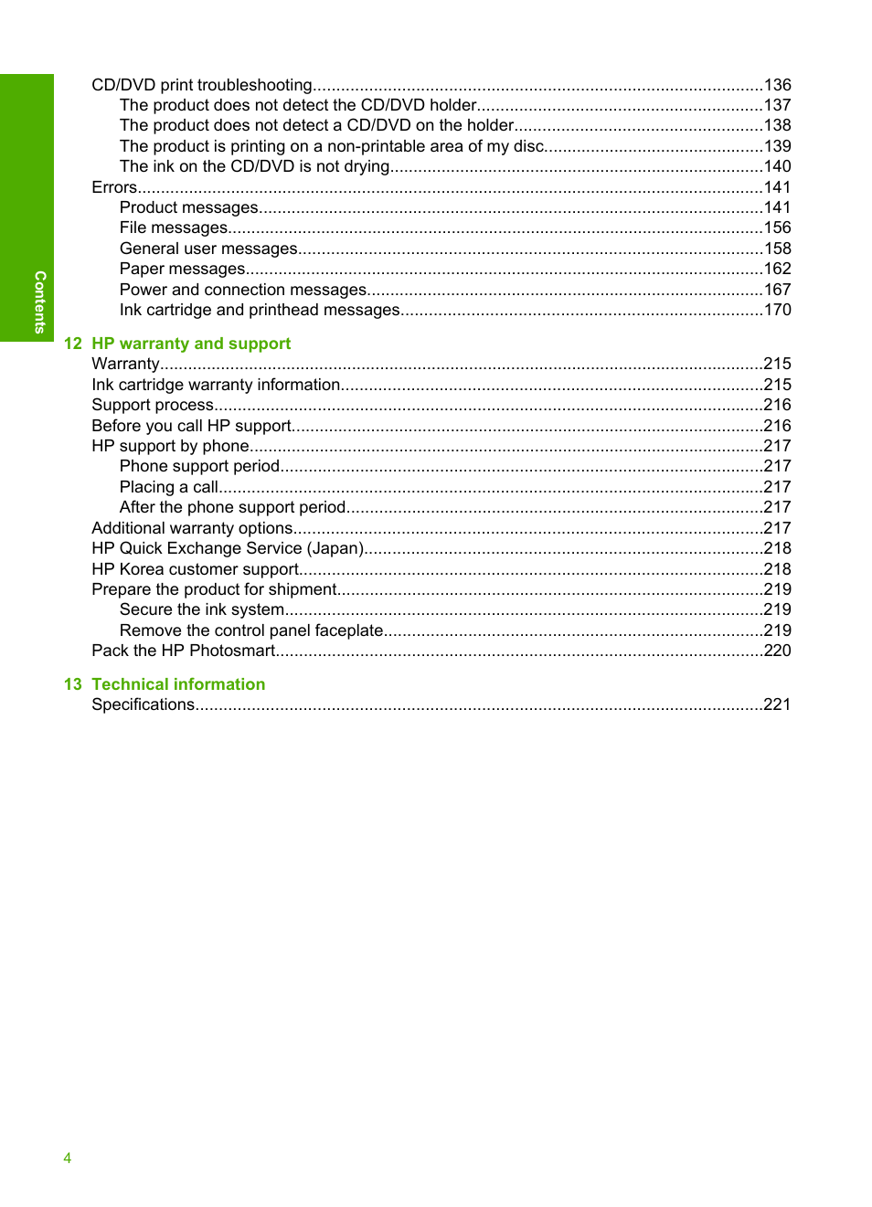 HP Photosmart D7560 Printer User Manual | Page 7 / 237