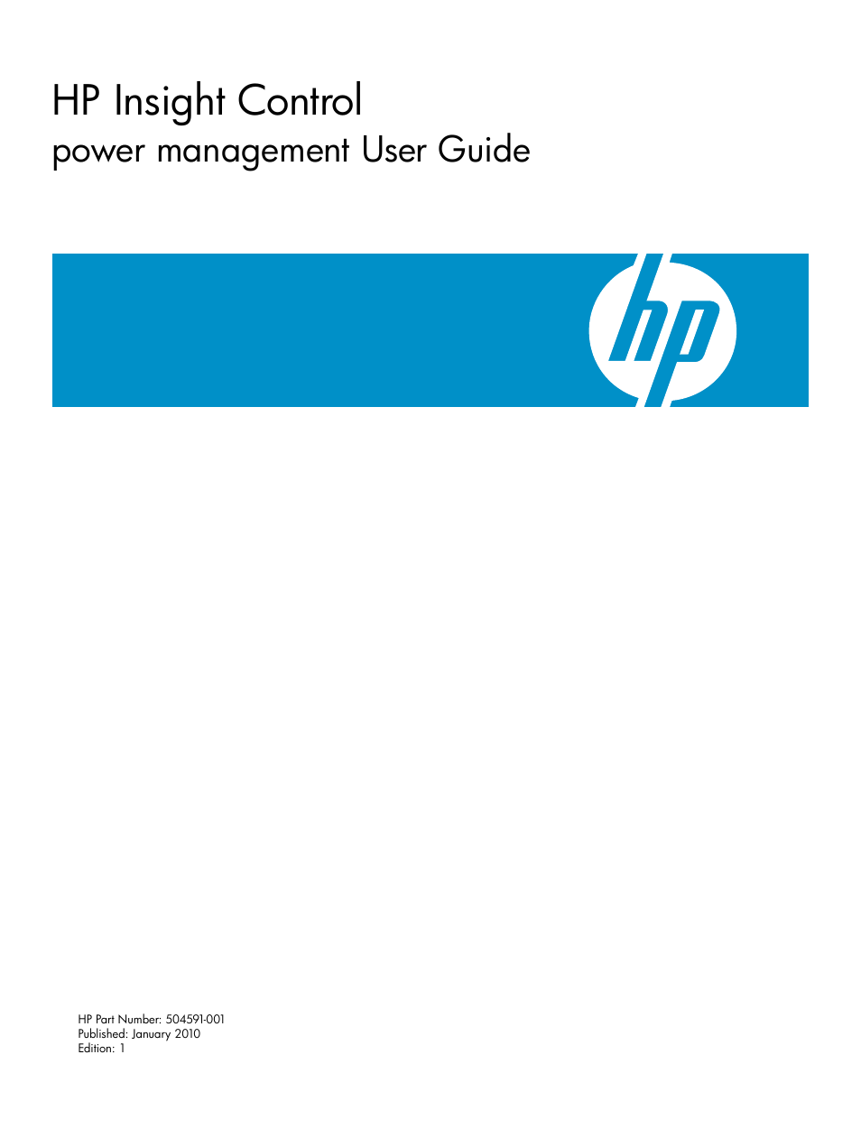 HP Insight Control Software for Linux User Manual | 86 pages