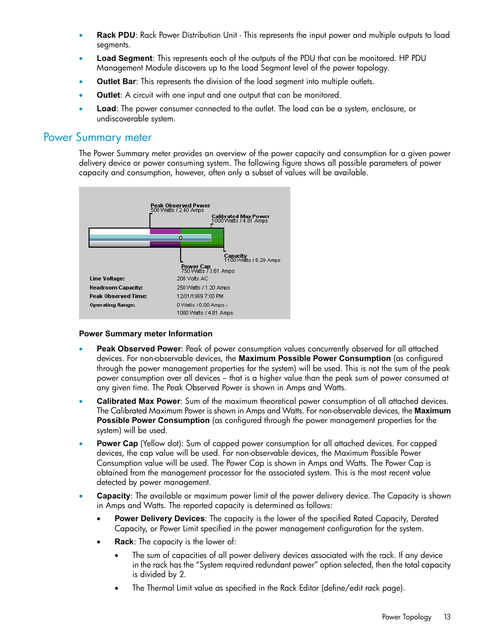 Power summary meter | HP Insight Control Software for Linux User Manual | Page 13 / 86