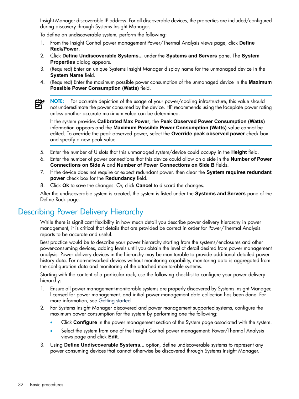 Describing power delivery hierarchy | HP Insight Control Software for Linux User Manual | Page 32 / 86