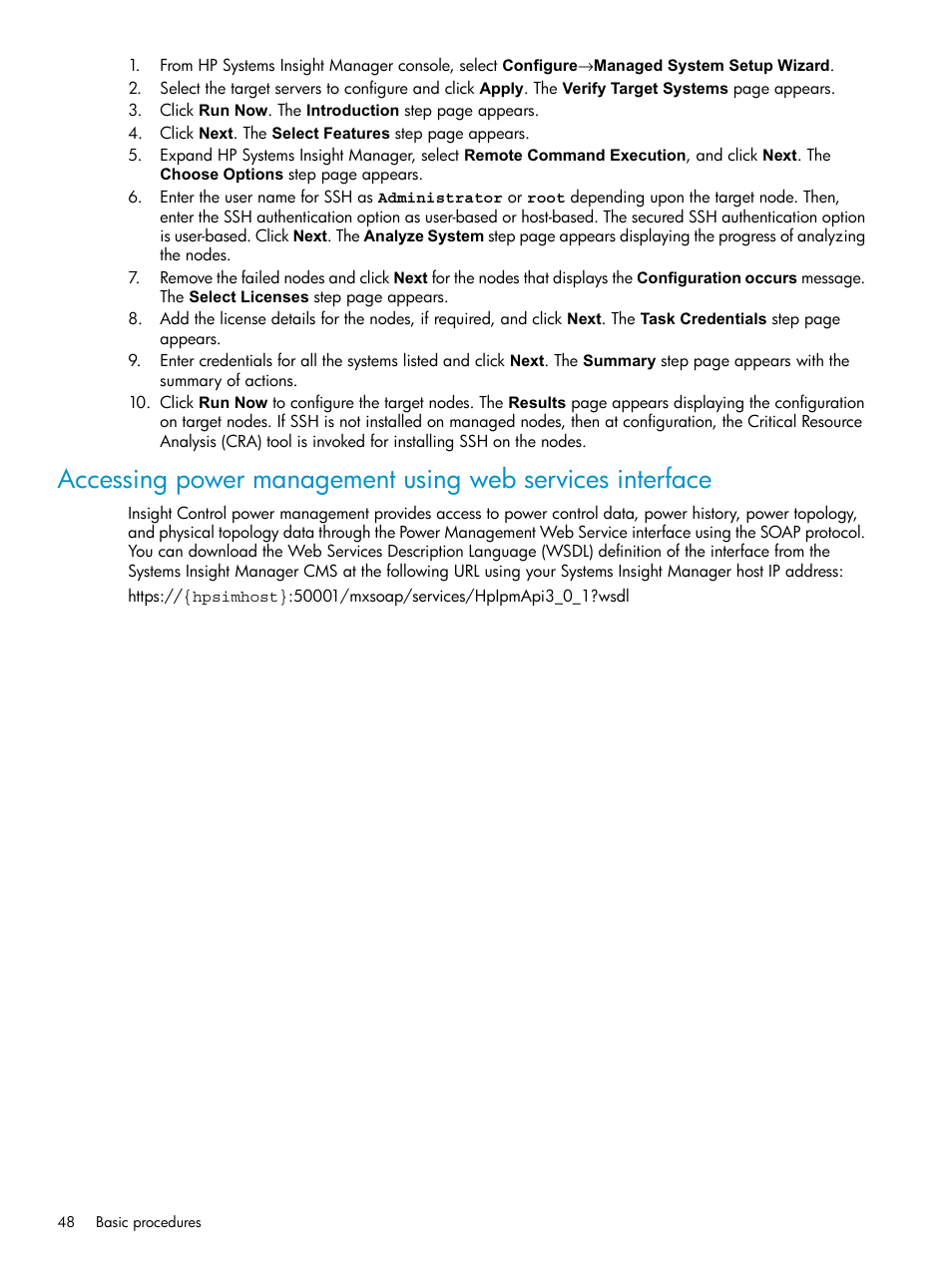 HP Insight Control Software for Linux User Manual | Page 48 / 86