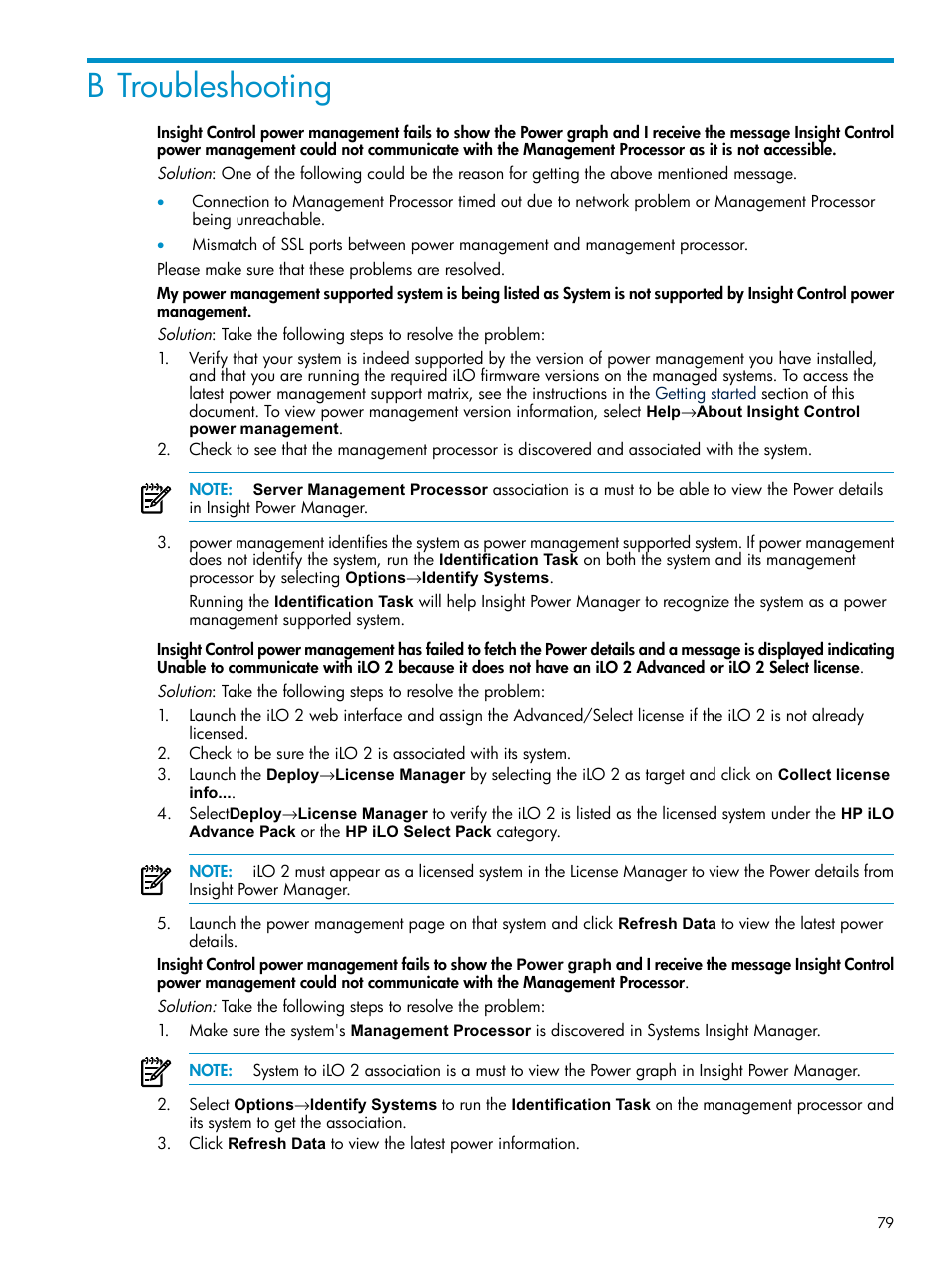 B troubleshooting | HP Insight Control Software for Linux User Manual | Page 79 / 86