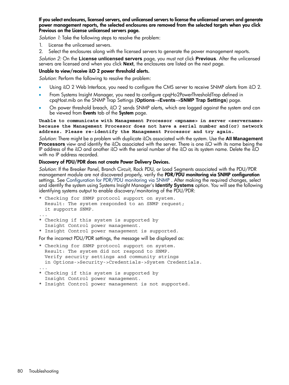 HP Insight Control Software for Linux User Manual | Page 80 / 86