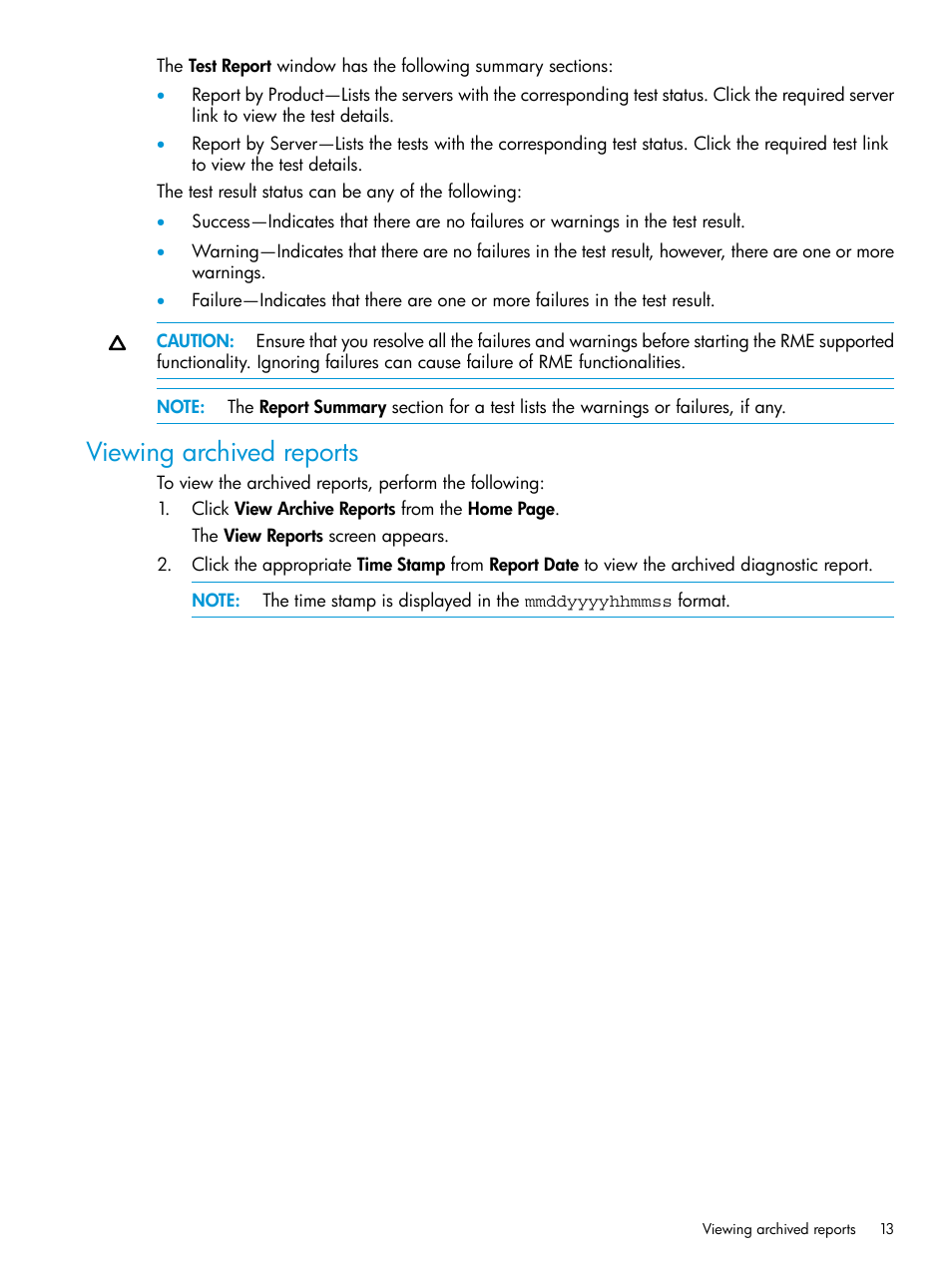 Viewing archived reports | HP 3PAR Application Software Suite for Microsoft Exchange User Manual | Page 13 / 23