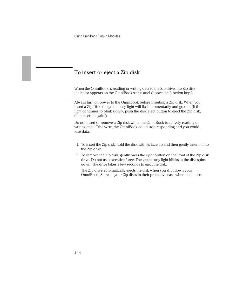 HP OmniBook 3000 Notebook PC User Manual | Page 14 / 32
