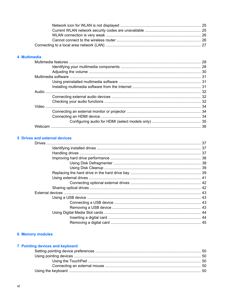 HP Compaq Mini 311c-1140EI PC User Manual | Page 6 / 95