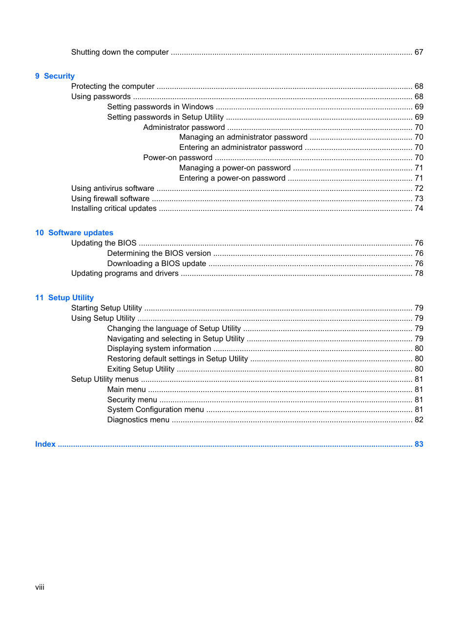 HP Compaq Mini 311c-1140EI PC User Manual | Page 8 / 95