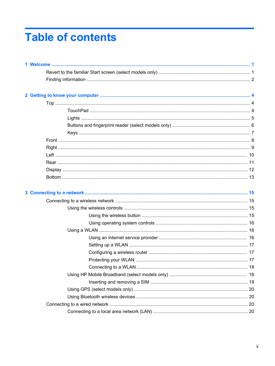 HP ZBook 15 Mobile Workstation User Manual | Page 5 / 110