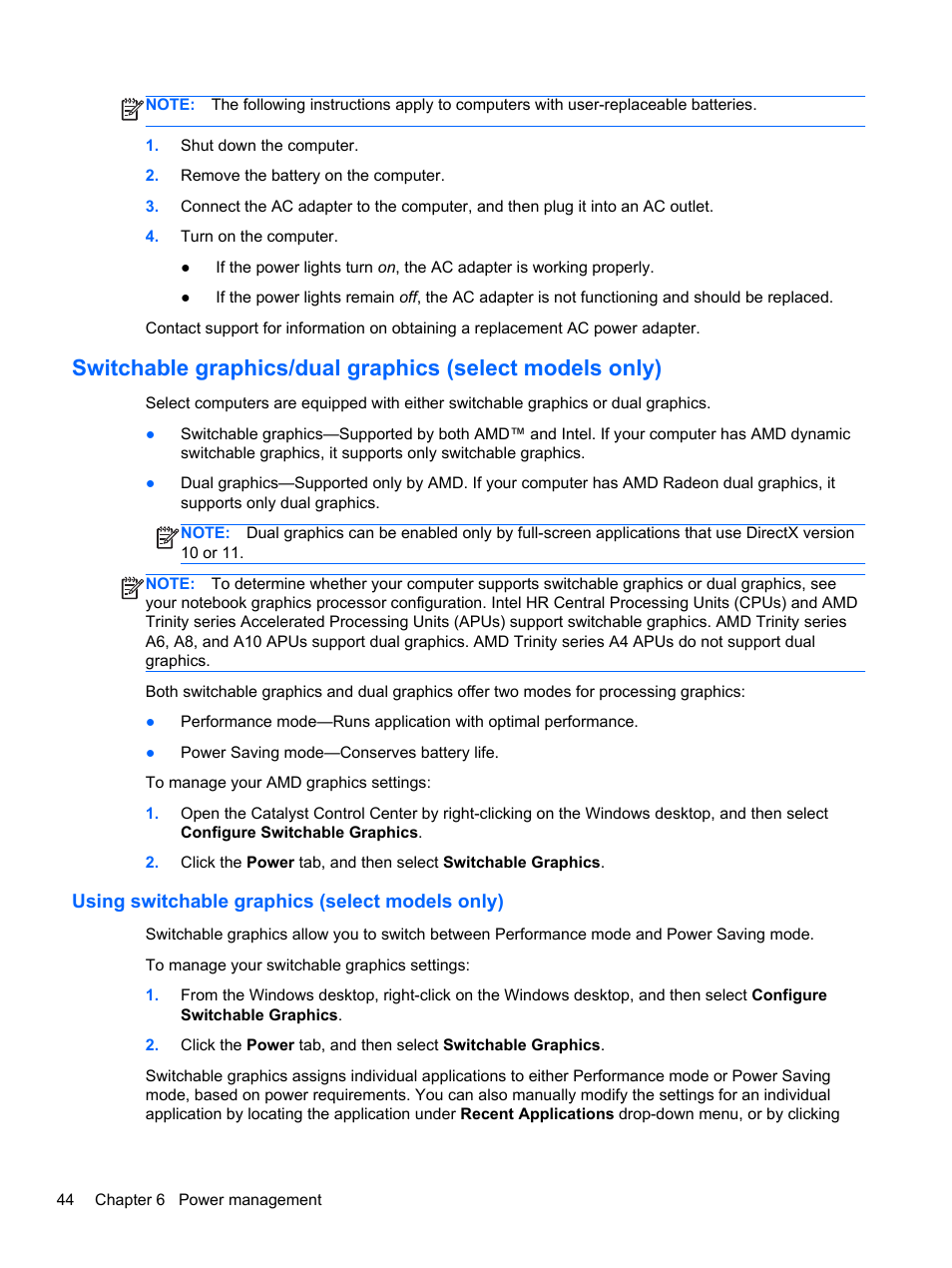 Using switchable graphics (select models only) | HP ZBook 15 Mobile Workstation User Manual | Page 54 / 110