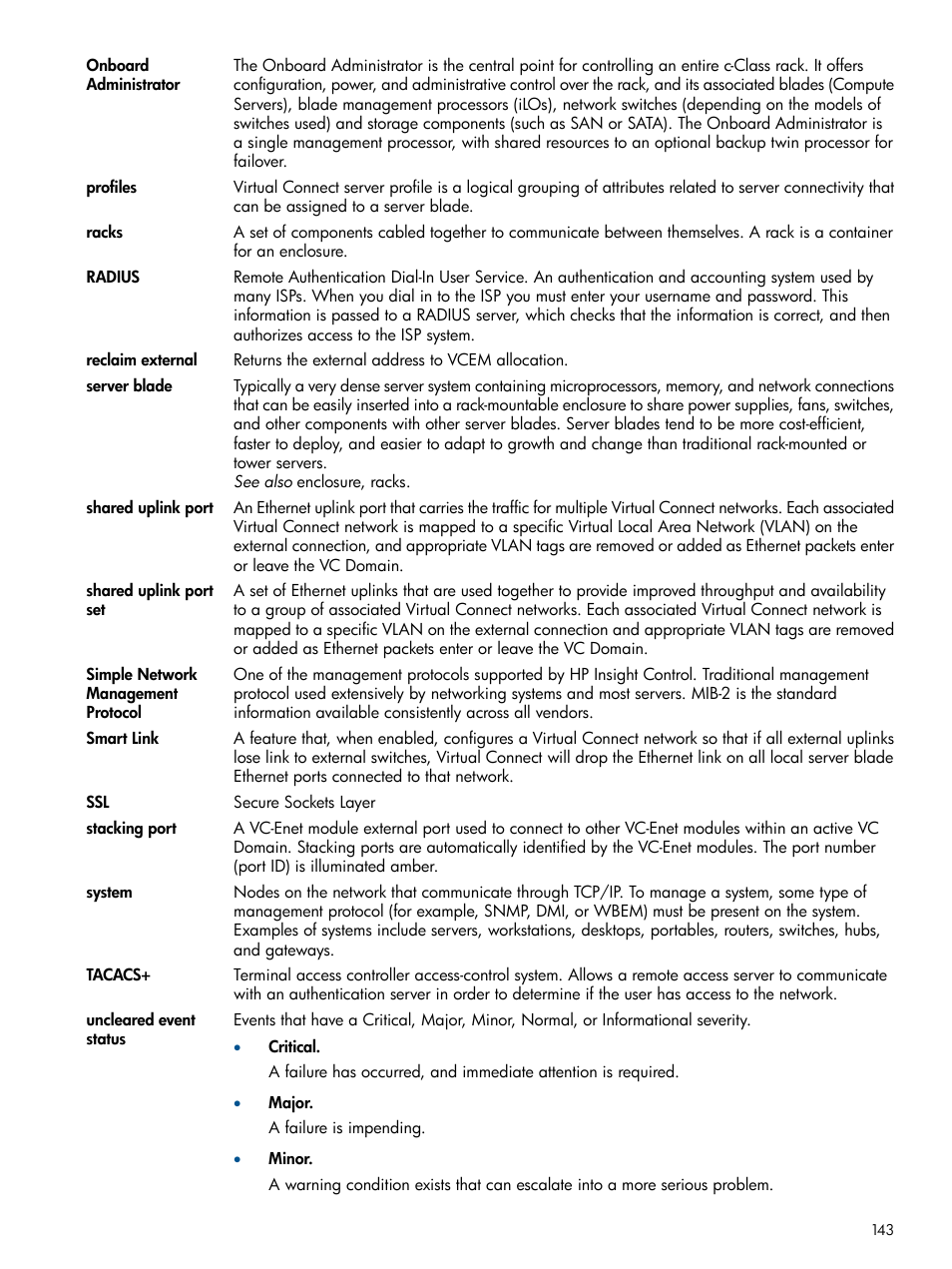 HP Insight Management-Software User Manual | Page 143 / 147