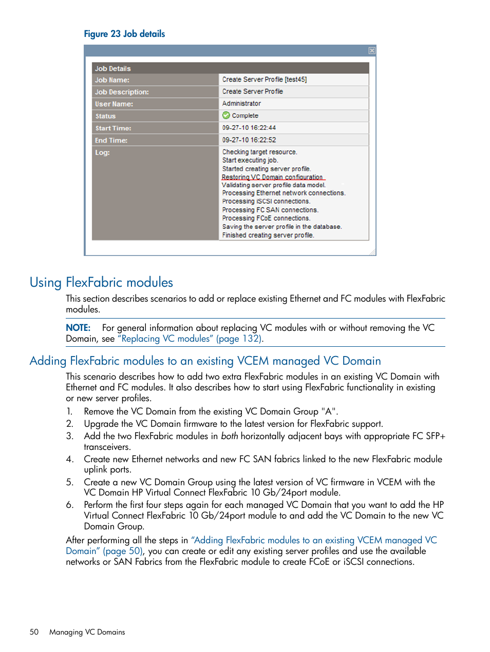 Using flexfabric modules, Figure 23 | HP Insight Management-Software User Manual | Page 50 / 147