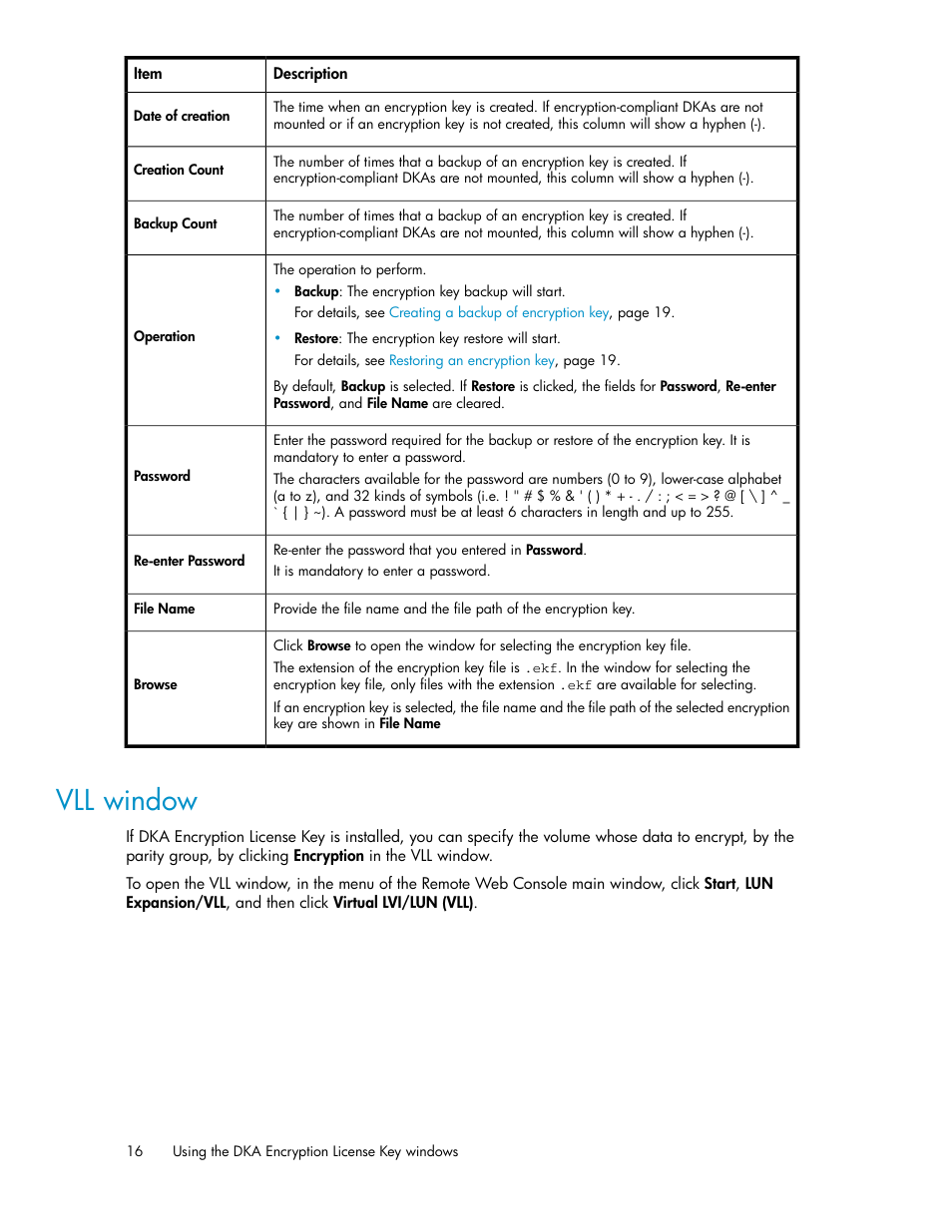 Vll window, Window | HP XP20000XP24000 Disk Array User Manual | Page 16 / 28