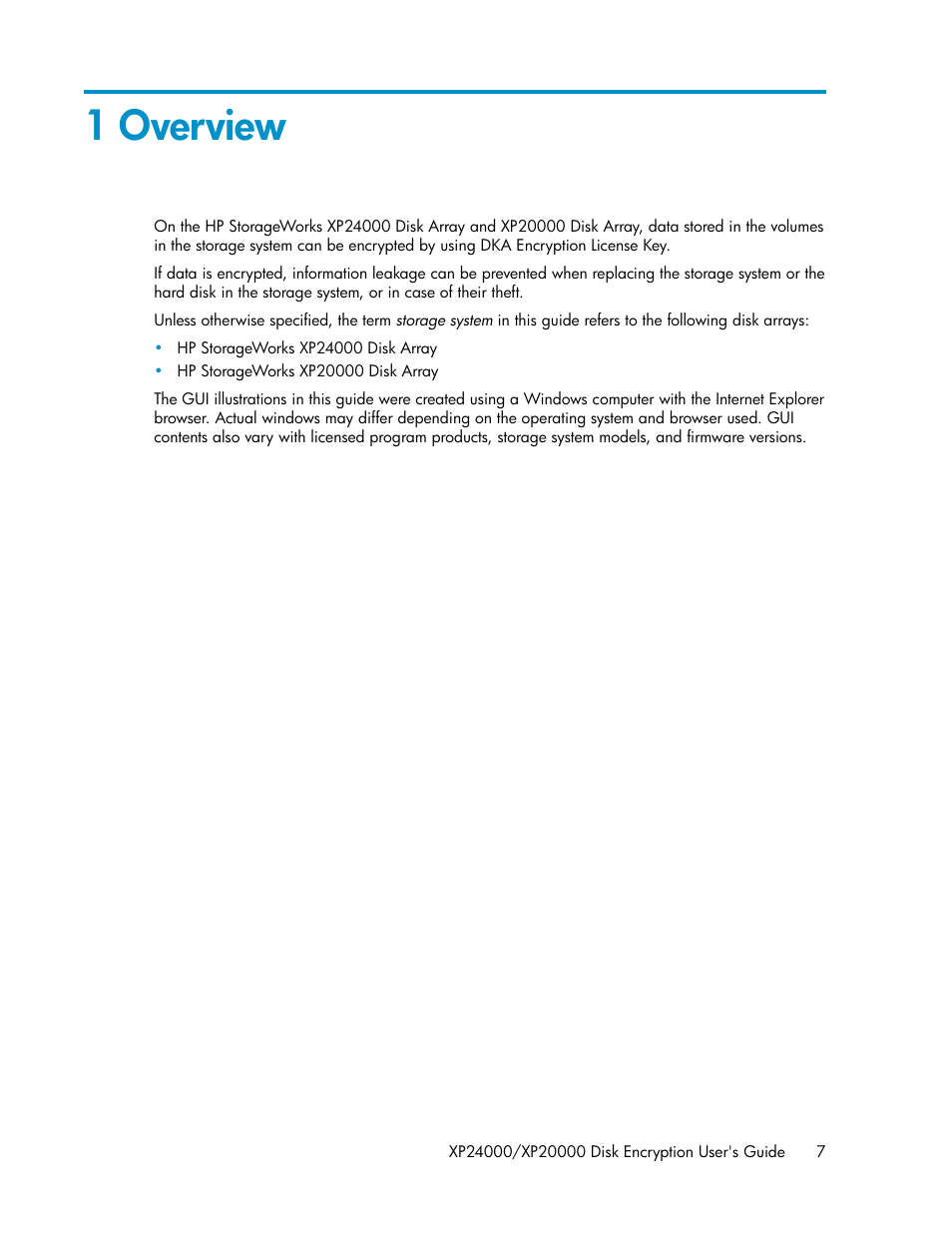 1 overview | HP XP20000XP24000 Disk Array User Manual | Page 7 / 28